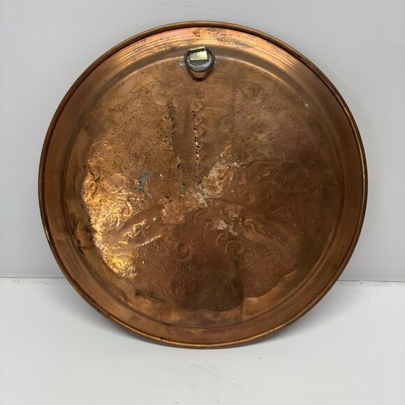 Islamic Inlay Brass Tray / Charger With Copper And Silver Overlay 24cm - Picture 8 of 8